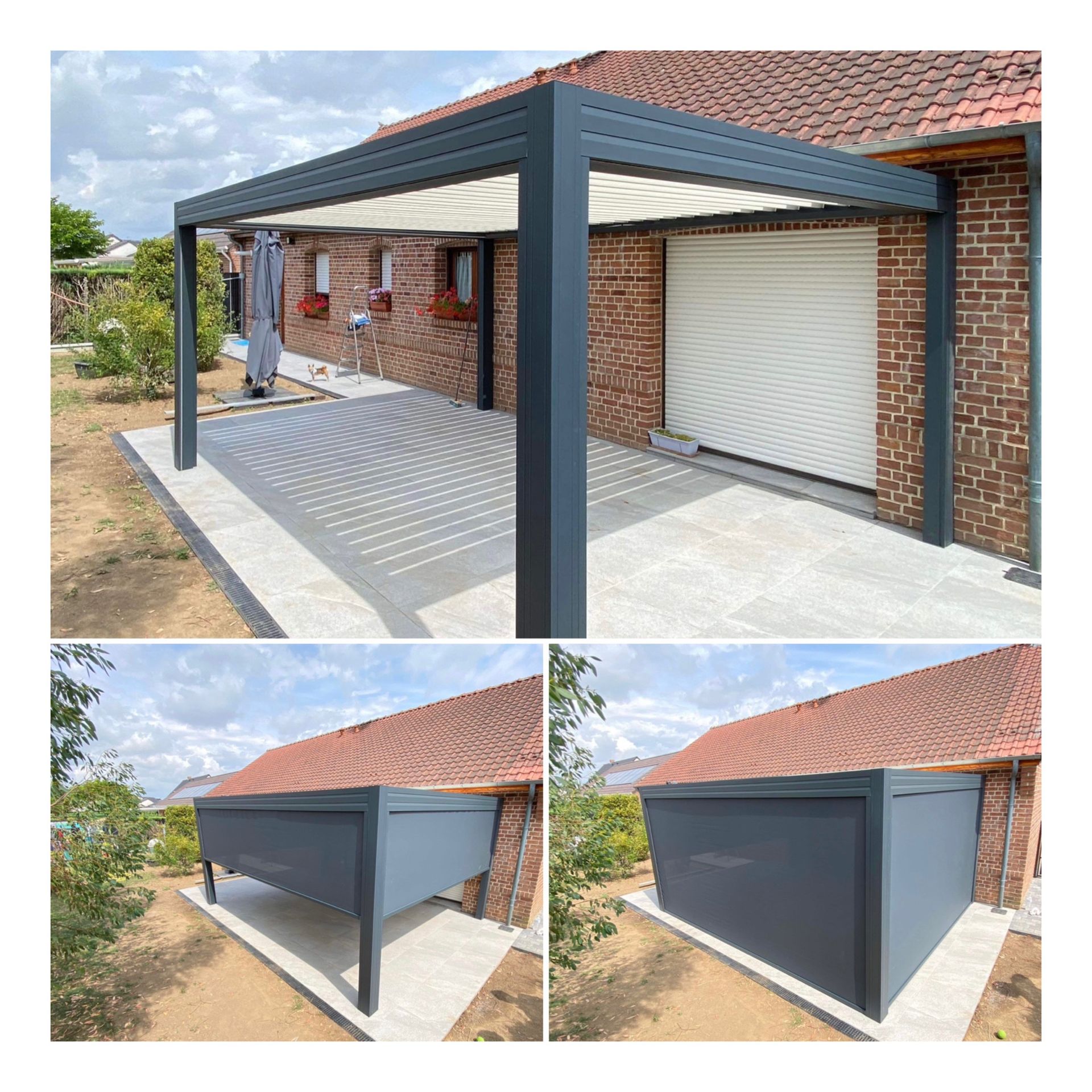 pergola bioclimatique avec store 