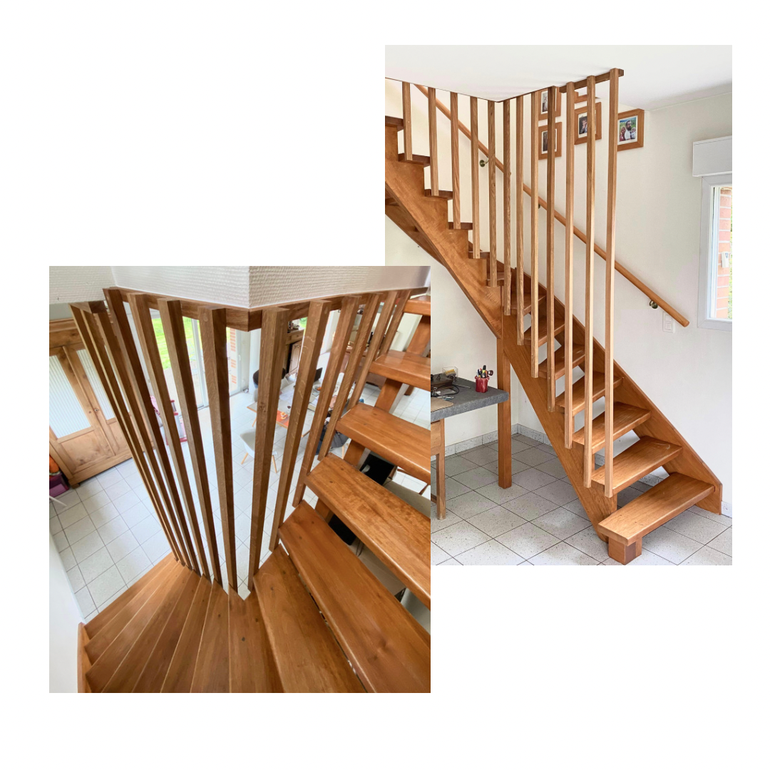 rembarde escalier sur mesure en bois