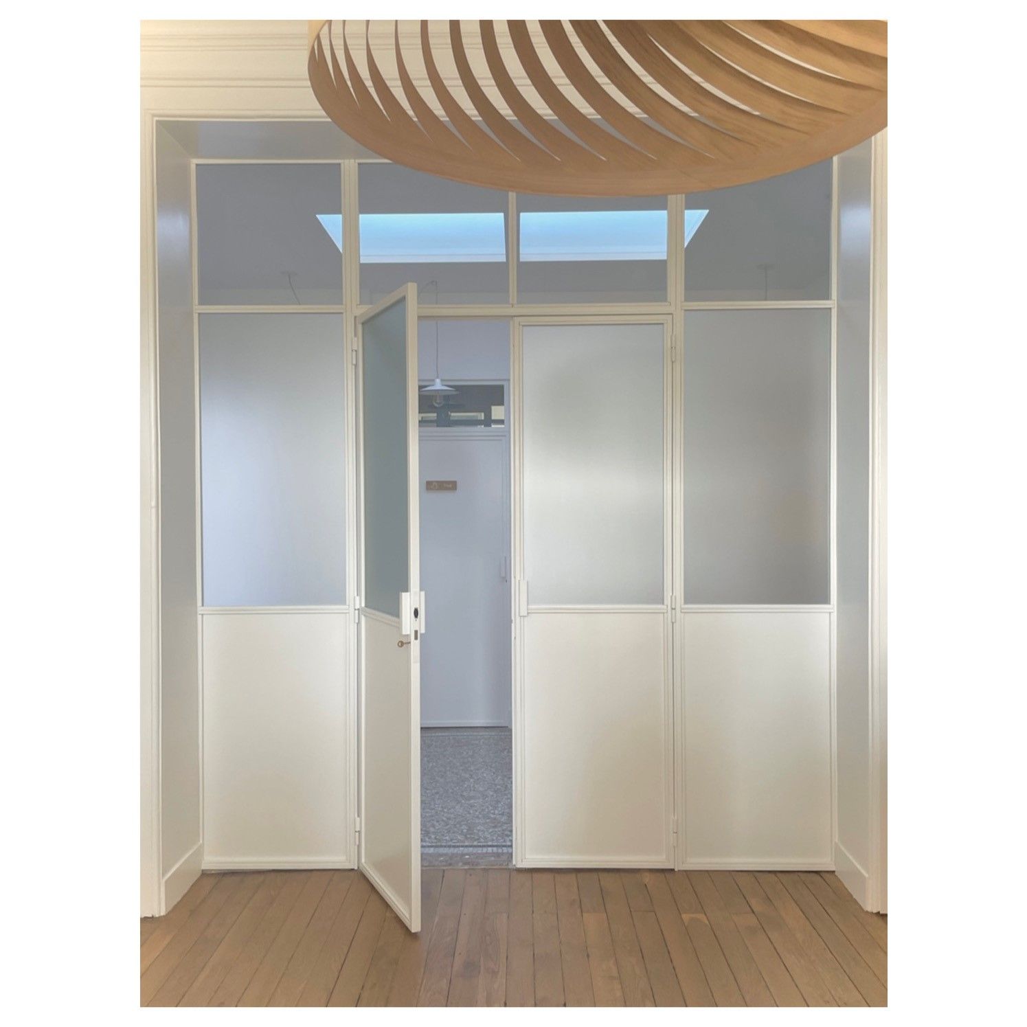 ensemble porte et  verrières en acier