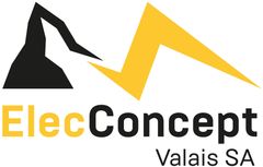 Un logo noir et jaune pour elec concept valais sa