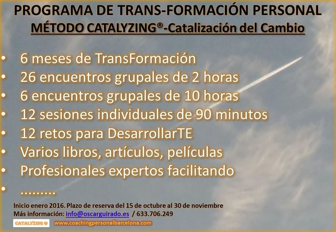 2 -  PROGRAMA 6 MESES TRANS-FORMACIÓN PERSONAL  MÉTODO CATALYZING®