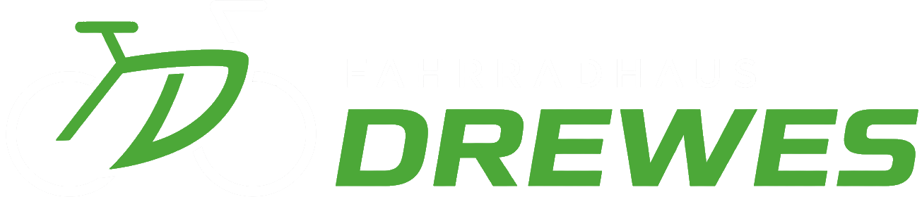 Grünes „Drewes“-Logo mit stilisierten Buchstaben auf weißem Hintergrund