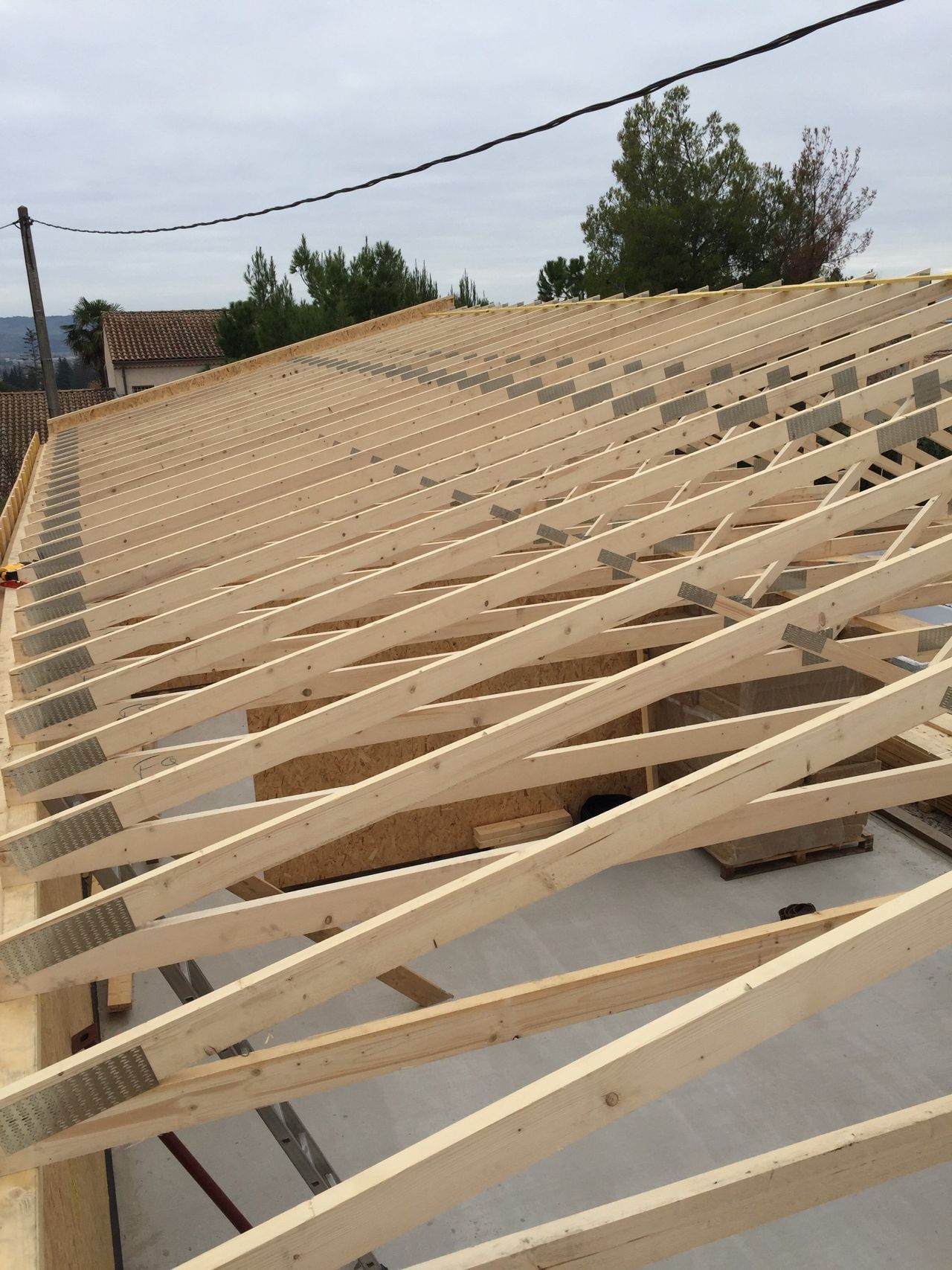 Photo d'une charpente en bois