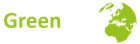 Ein grünes Logo mit einem grünen Globus auf weißem Hintergrund.