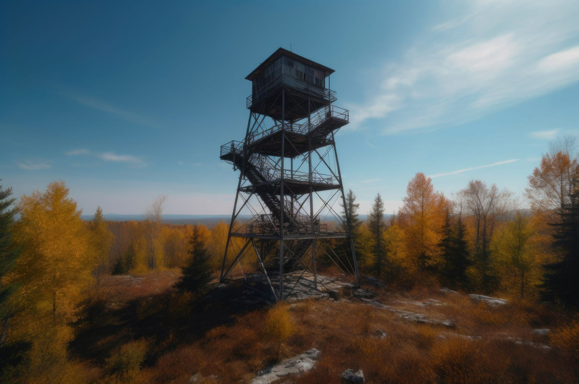 Zone de surveillance d'une forêt