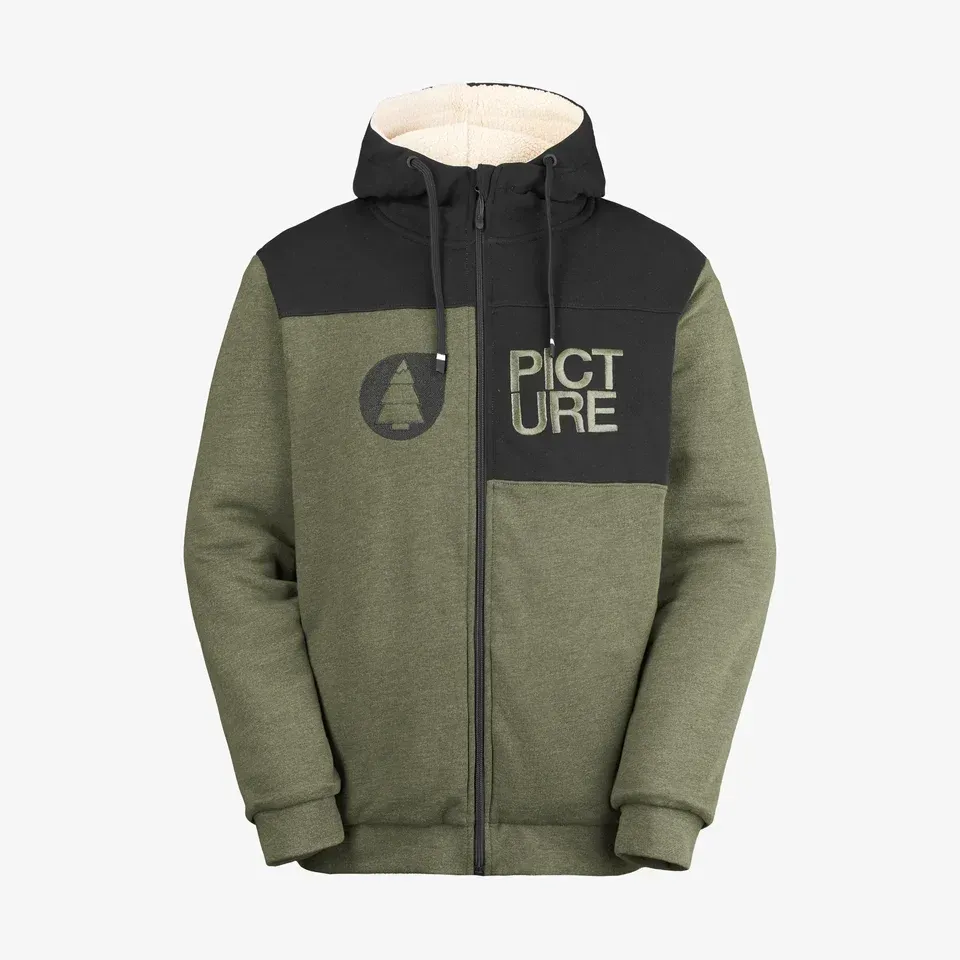 Picture Plush Zip Hoodie Grape Leaf Melange