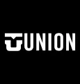 Logo « UNION » blanc avec un « U » stylisé sur fond noir.