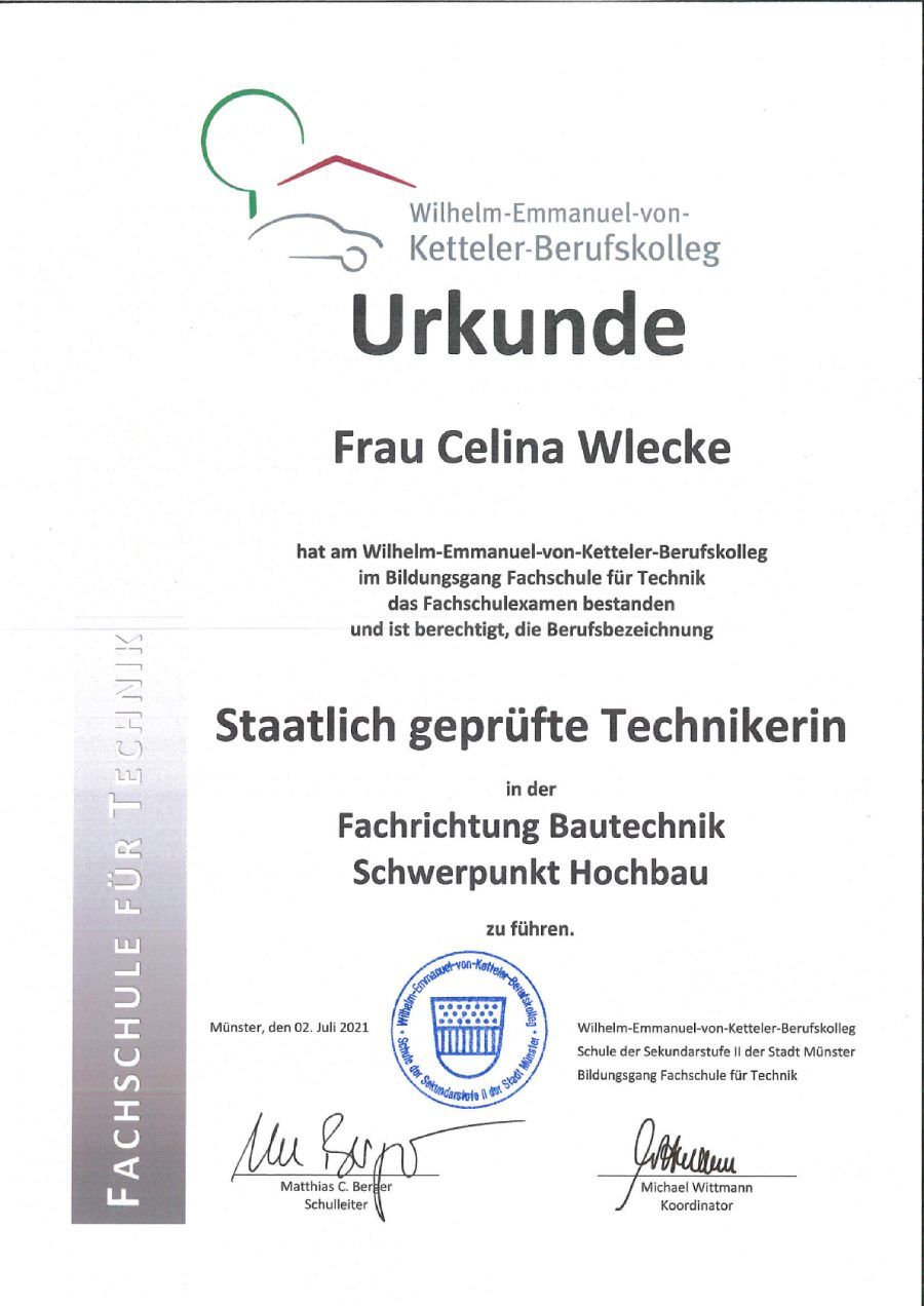 C.Wlecke-Energie GmbH Zertifikat