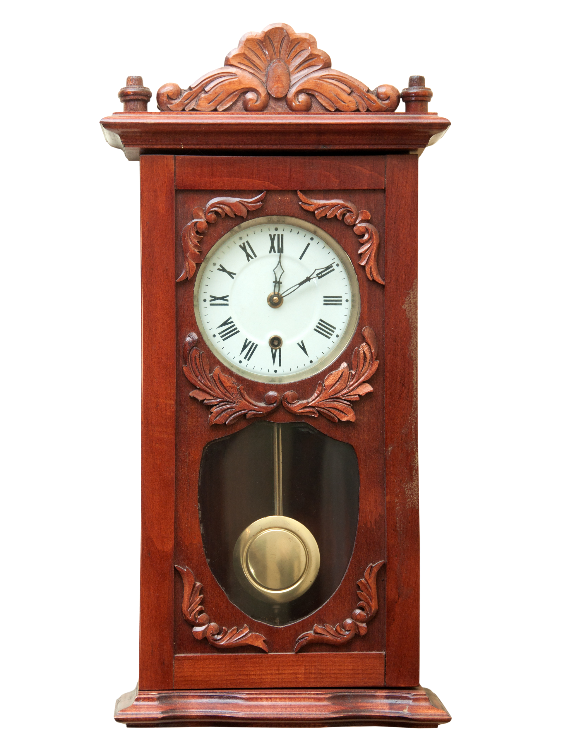 Une pendule murale indiquant qu'il est 12h10