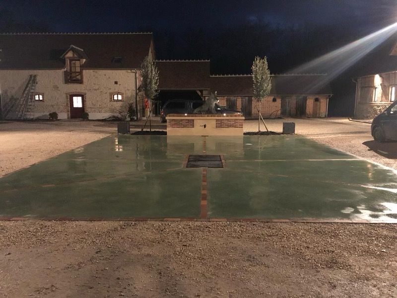 Dallage en béton après travaux 