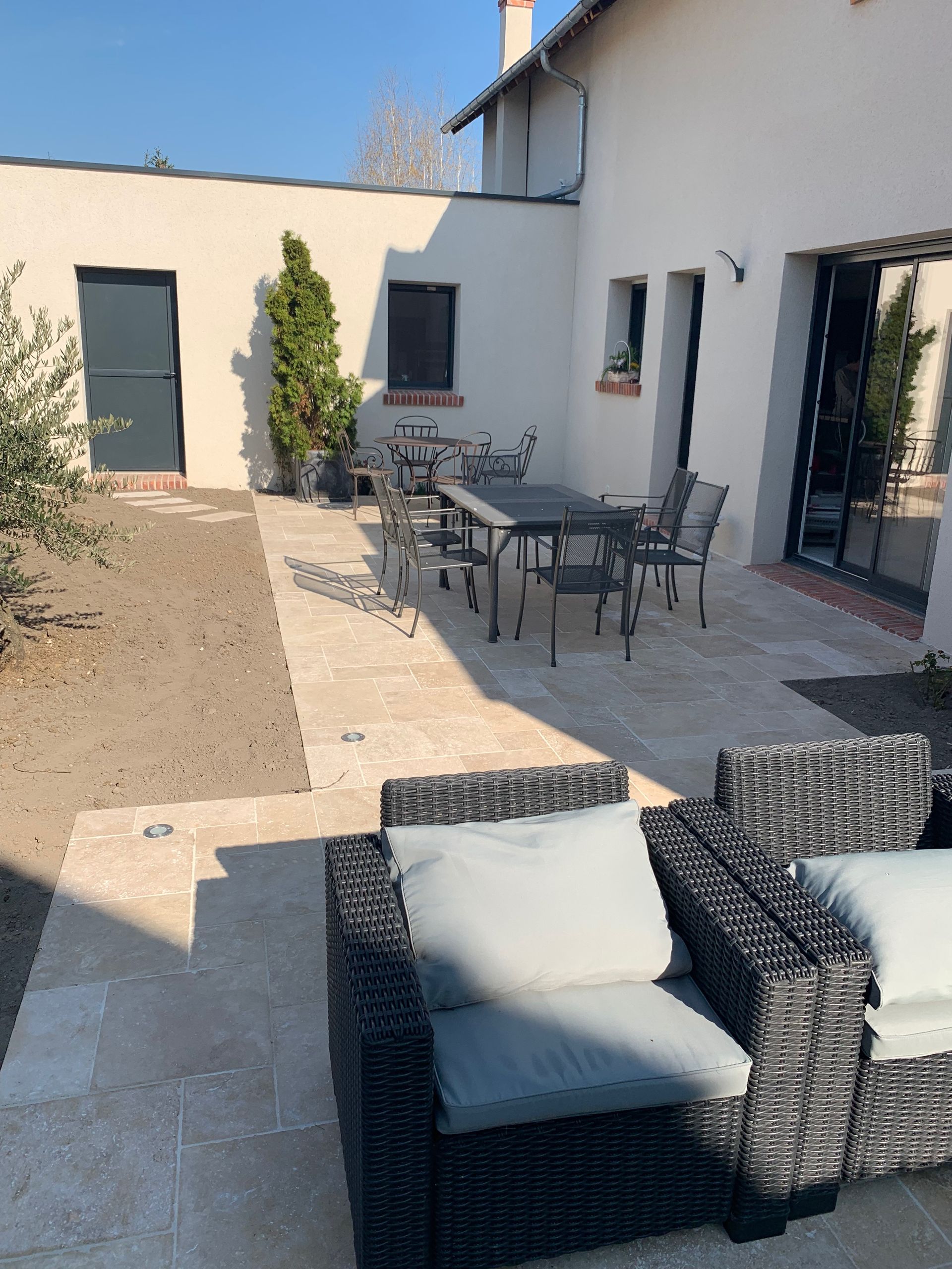 Pose de dalles pour terrasse