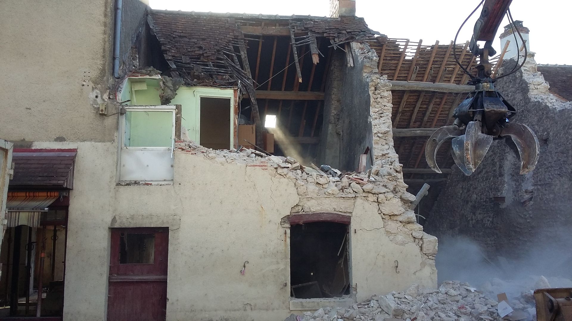 Habitation pendant les travaux de démolition
