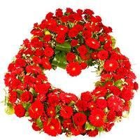 Couronne de fleurs rouge