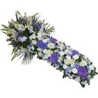 Dessus de cercueil violet, blanc et vert