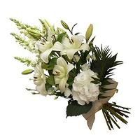 Gerbe piquée blanche