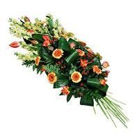 Gerbe piquée orange et verte