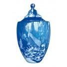 Urne céramique bleue