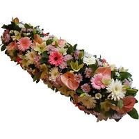 Dessus de cercueil rose, blanc et vert