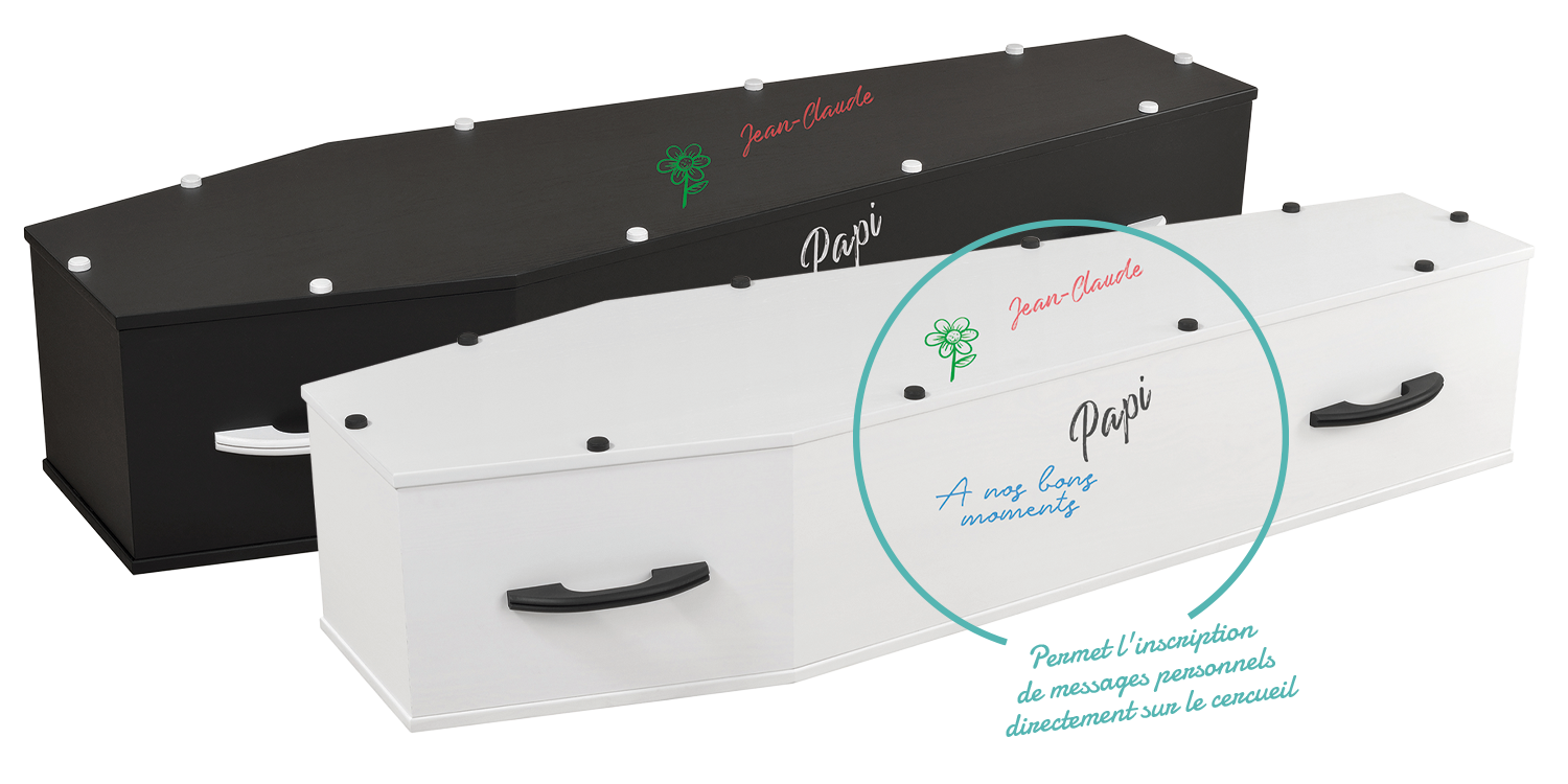 Cercueil noir ou blanc