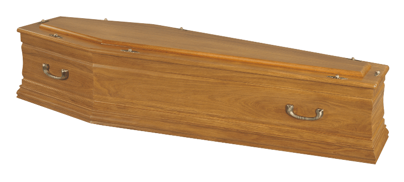 Cercueil en bois clair