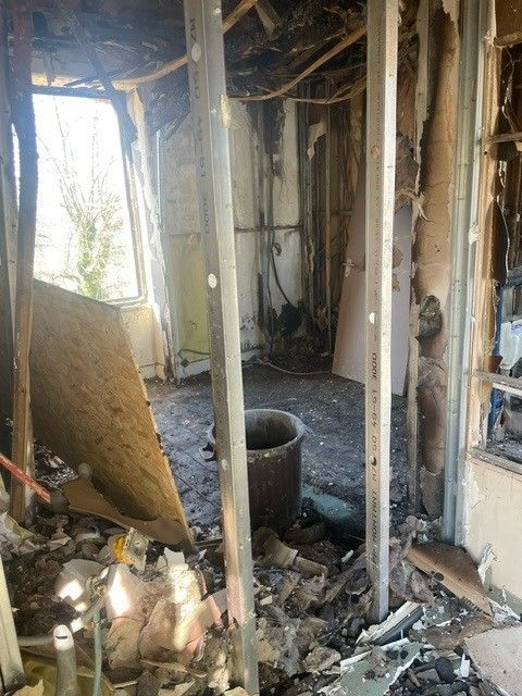 Pièce en cour de démolition