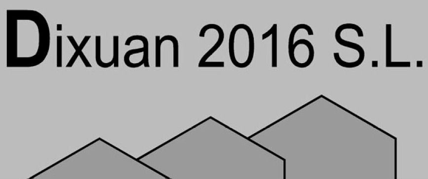 Un logotipo para dixuan 2016 sl con un dibujo de una montaña.