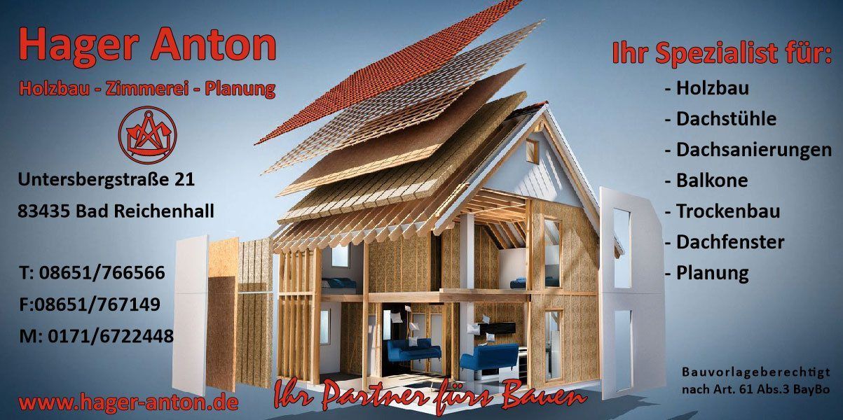 Zimmerei Hager Leistungsübersicht: Holzbau, Dachstühle, Dachsanierungen, Balkone, Trockenbau, Dachfenster, Planung Zimmerei Hager Leistungsübersicht: Holzbau, Dachstühle, Dachsanierungen, Balkone, Trockenbau, Dachfenster, Planung