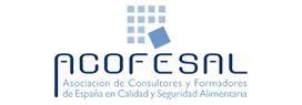 A logo for acofesal association de consultores y formadores de espana en calidad y seguridad alimentaria