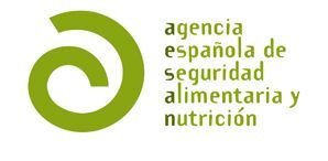A logo for a company called agencia española de seguridad alimentaria y nutricion