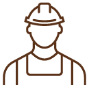 Icon Mann mtit Schutzhelm