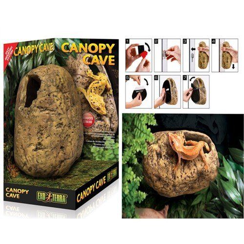 Erityisesti gekoille suunniteltu piilo Piilo  Exoterra Canopy Cave seinään