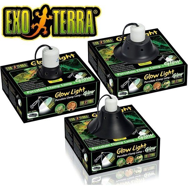 Exoterra Glow Light lämpölamppu lämpölampun kanta e27 terraarioon valaisin runko pori
