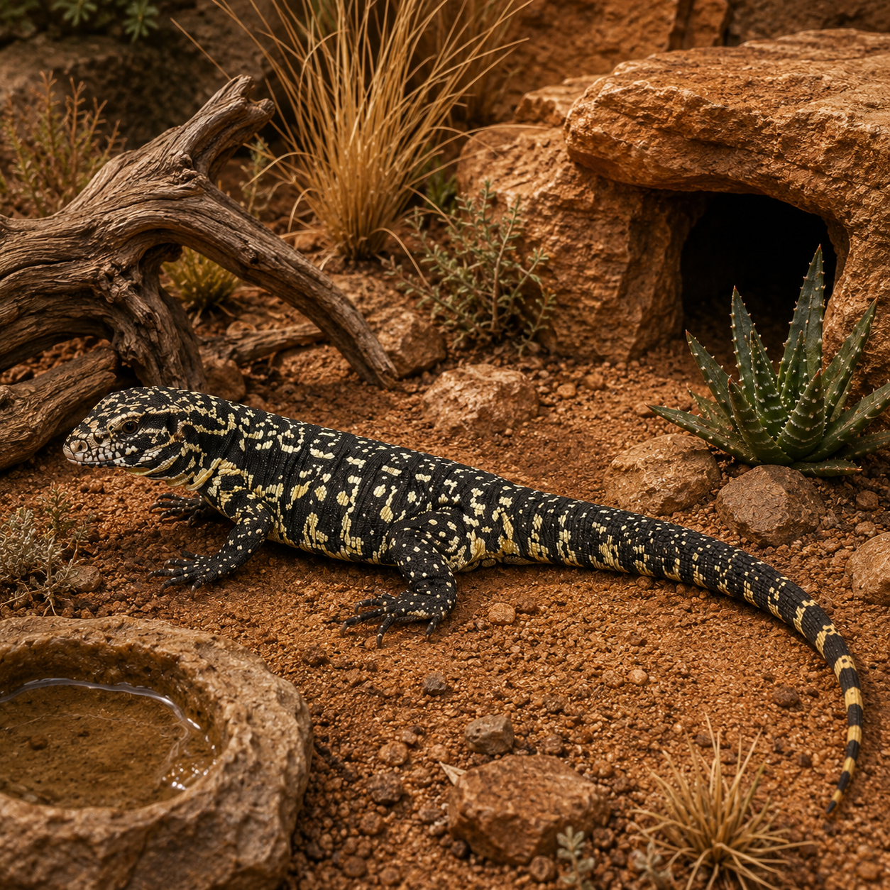 Argentine black and white tegu Salvator merianae 