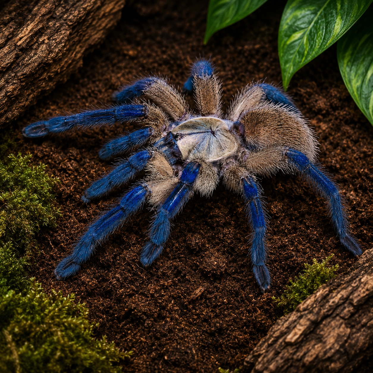 Monocentropus balfouri Socotra Island Blue Baboon tarantula sinijalkainen 