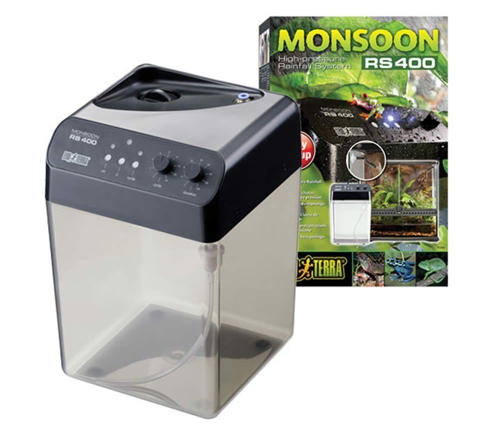 Exoterra Monsoon RS400- sadetusjärjestelmä terraarion terraario pori matelijalle matelija