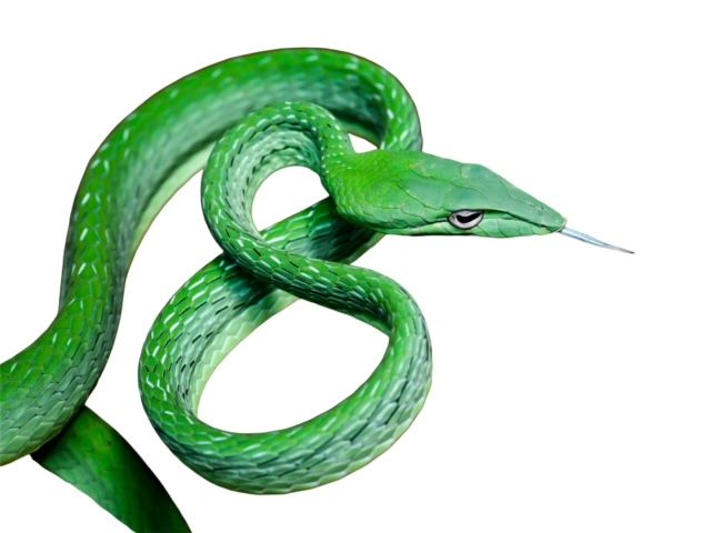 Aasian viiniköynnöskäärme piiskakäärme Ahaetulla prasina