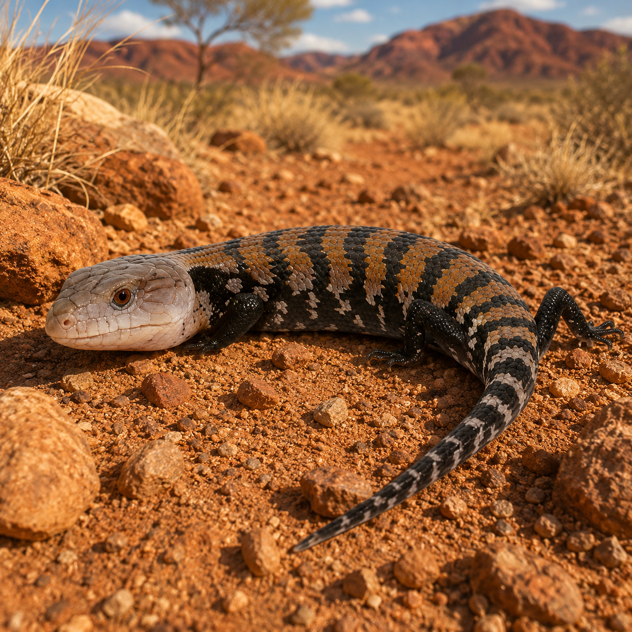 sinikieliskinkki tiliqua gigas ceram