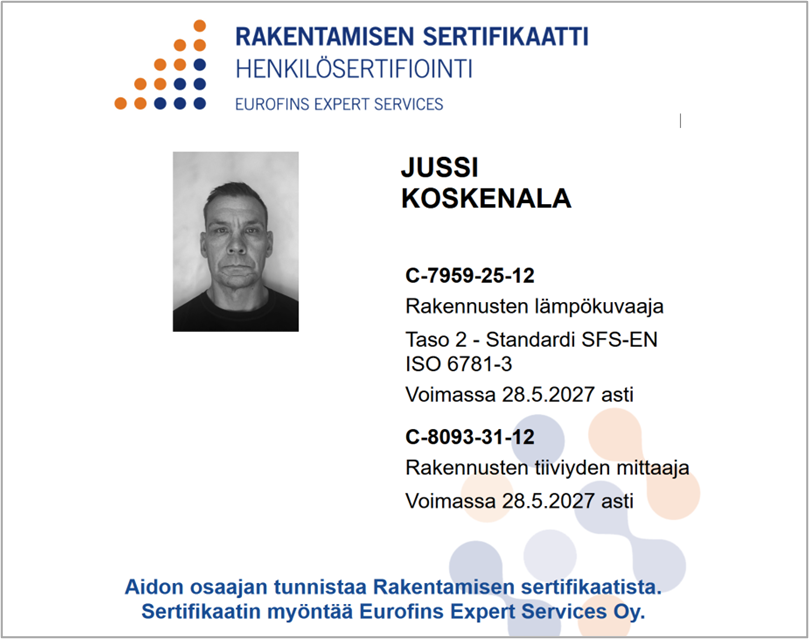 Uudenmaan Lämpökuvaukselta tiiveysmittaukset ja lämpökuvaukset sertifioidulla ammattitaidolla.