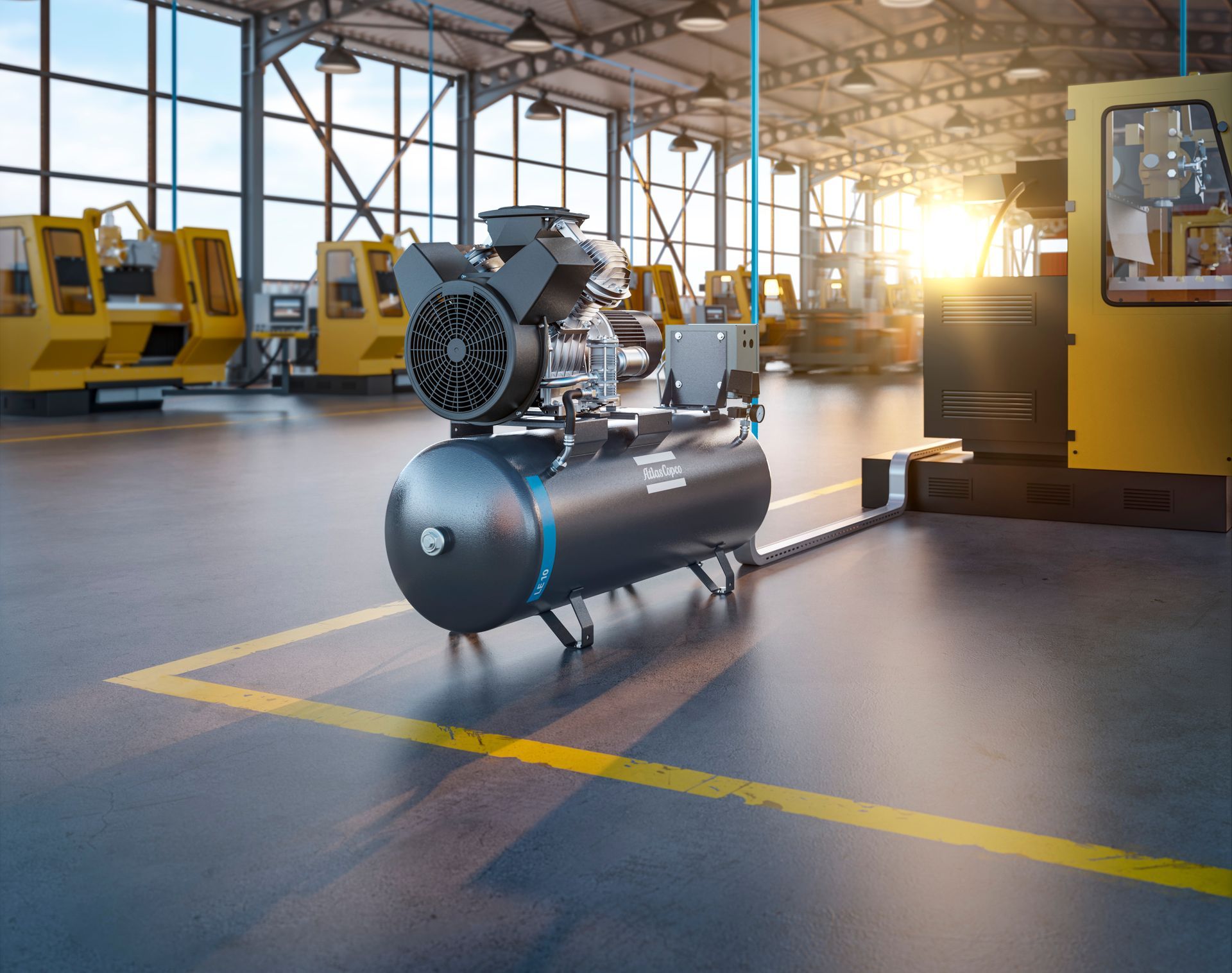 Compresseur d'air comprimé dans une industrie