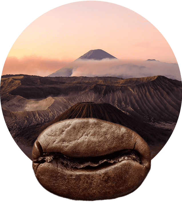 Paysage de montagne en Indonésie.