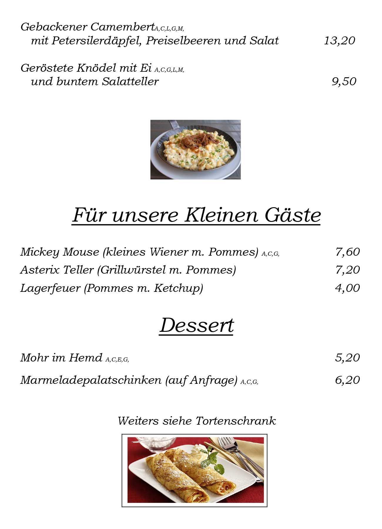 Speisekarte