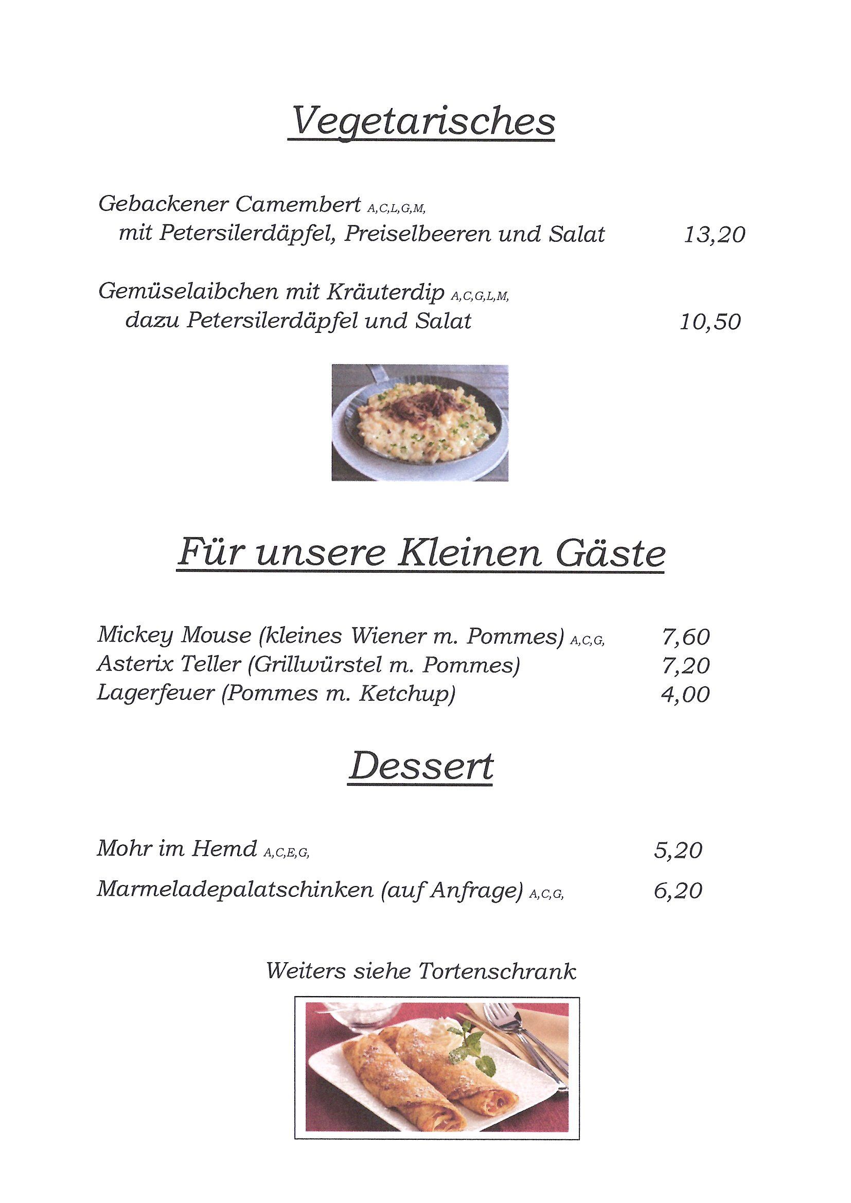 Speisekarte