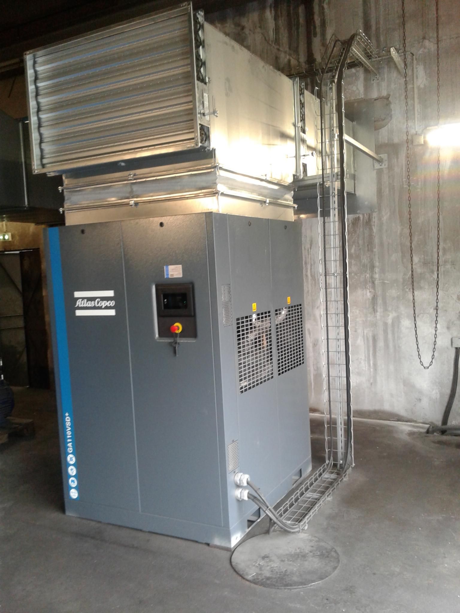 Machaine grise pour compresser l'air