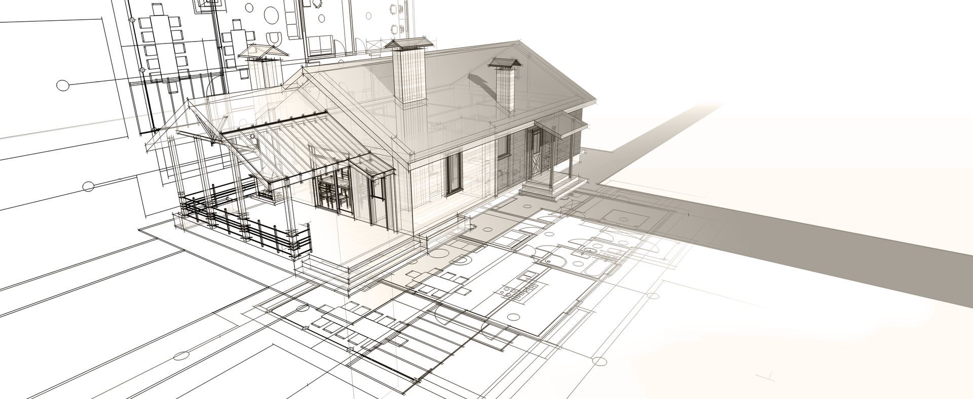 Photo des plans d'une construction de maison neuve