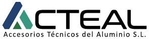 A logo for acteal accesorios técnicos del aluminio s.l.