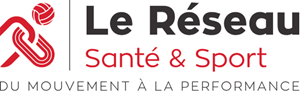 A logo for le reseau sante & sport du mouvement a la performance