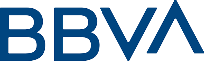 Logotipo de BBVA en color azul oscuro.