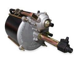 Bomba de vacío de aviación plateada y negra.