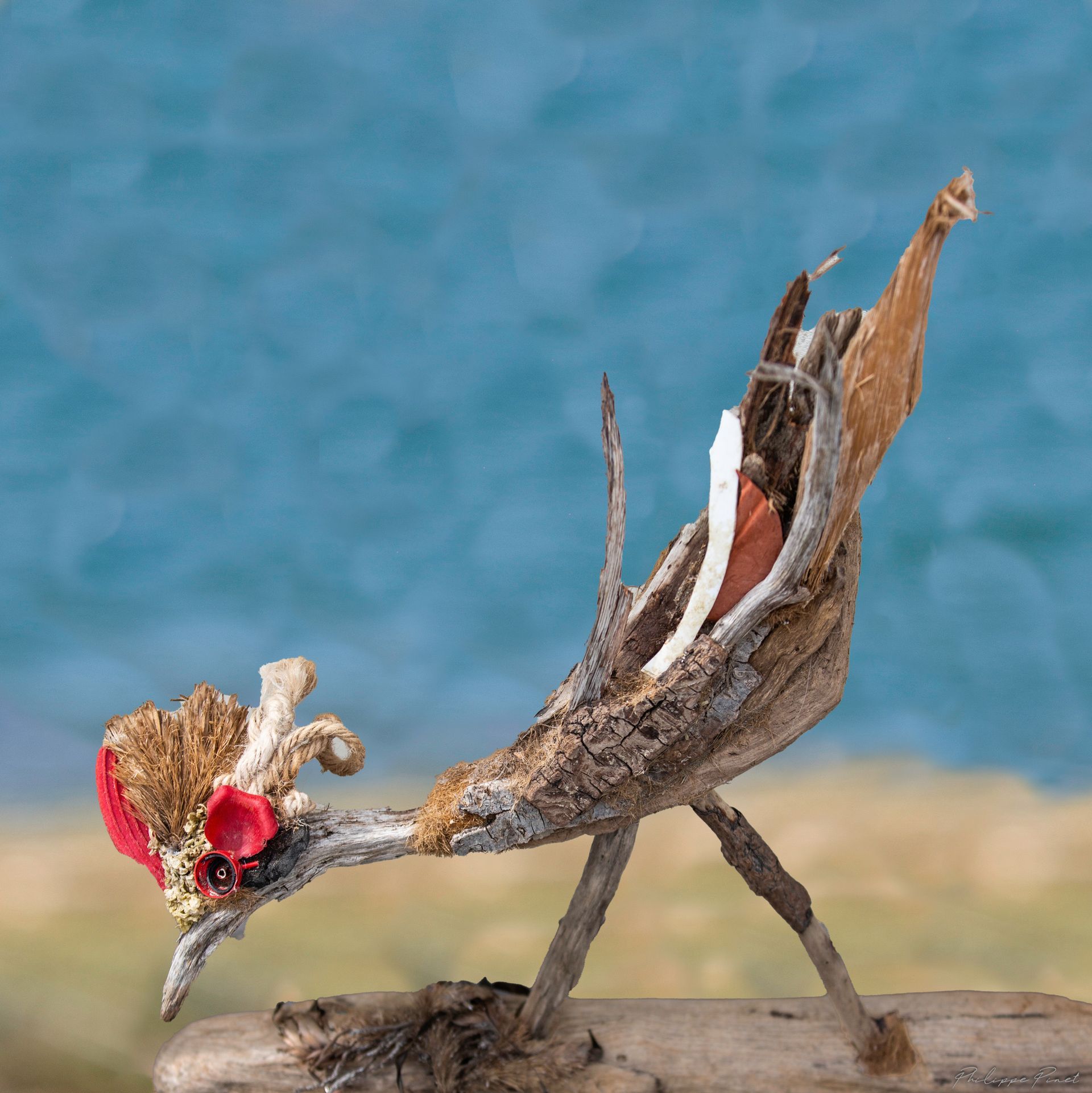 Petit oiseau en bois sculpté