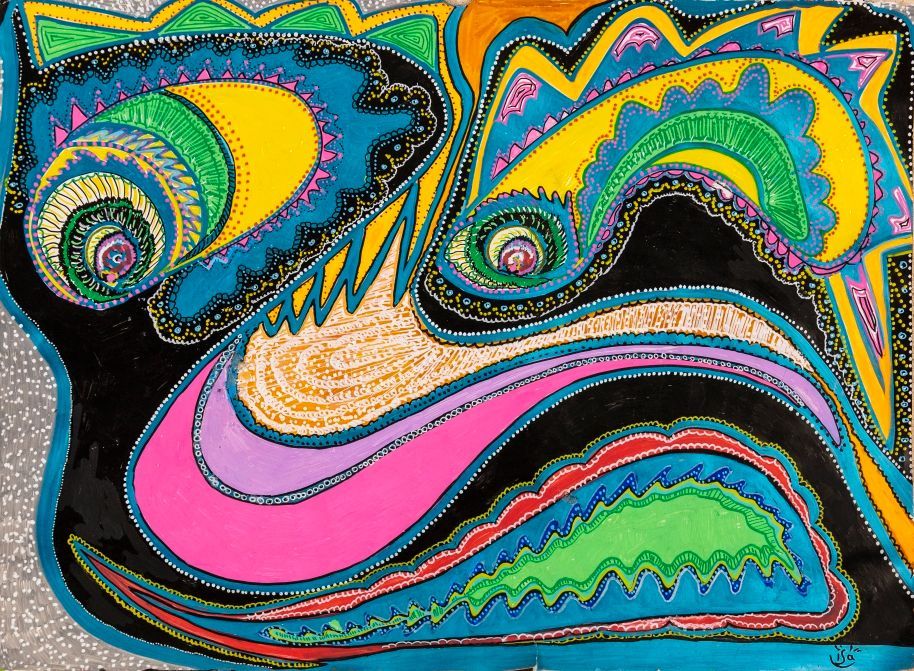 Visage - univers abstrait